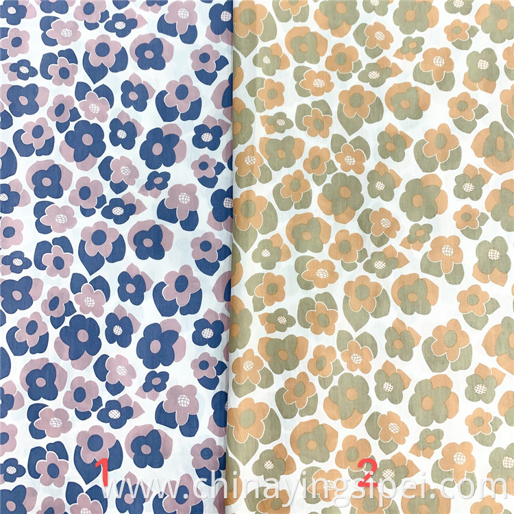 Stock lot plain Custom Floral DigitalPrinted cotton 100%CottonTextile fabric for garment